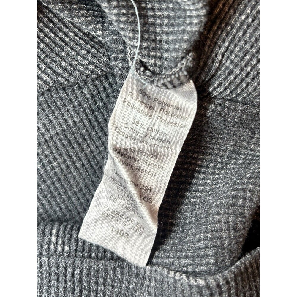 Michael Stars gray waffle long sleeve fade thermal top M - Picture 4 of 4